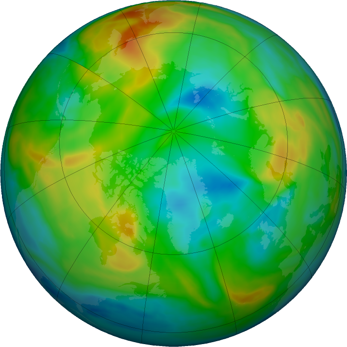 Arctic ozone map for 19 December 2021